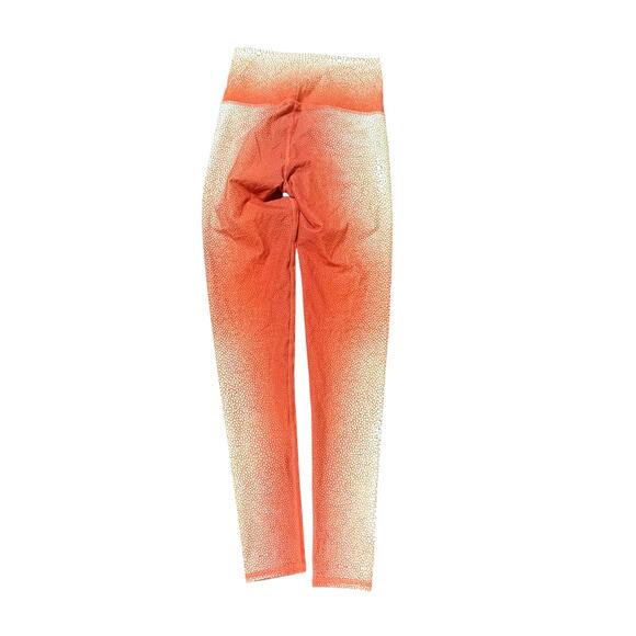 Niyama Sol orange and white leggings sz S fitted sexy lightweight yoga activewr - Picture 2 of 6